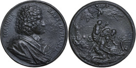 Jean-Baptiste Du Hamel (1624-1706), teologo, fisico, matematico, filosofo. Medaglia s.d. D/ IOANNES BAPT DVHAMEL. Busto a destra. R/ Scena allegorica....