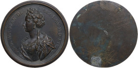 Anna Maria Francesca di Sassonia-Lauenburg (1672-1741). Medaglia unifacie. D/ ANNA MA FRAN DE SAX LAW MD ETR. Busto riccamente drappeggiato a sinistra...