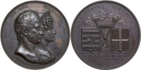 Ferdinando I d'Asburgo (1835-1848), imperatore d'Austria e re d'Ungheria. Medaglia 1831 per le nozze con Marianna Pia di Savoia. Turricchia, Sardegna ...