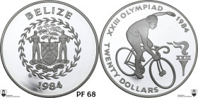 Belize. Elizabeth II (1952-2022). 20 dollars 1984. KM 79. AR. 23.24 g. 39.00 mm. Encapsulated by Classical Coin Grading PF 68 CAMEO.