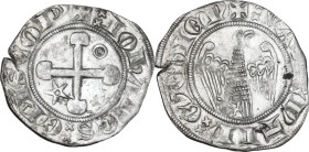 France. Jean de Genève (1283-98). AR Gros. Valence and Die mint. PdA 4703 (Jean III); Bd. 1025 (Jean II Jofevry); Duplessy 2269. AR. 2.30 g. 25.00 mm....