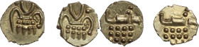 India. Lot of 2 (two) fanam (0.37 and 0.40 g.). SOLD AS IS NO RETURN.