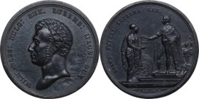 Luxembourg. Wilhelm I (1815-1840). Medal 1815 for the coronation in Brussels. Pewter. 74.00 g. 55.00 mm. Opus: J. P. Schouberg. EF.