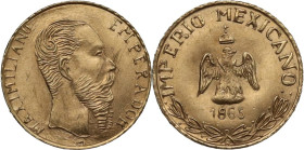 Mexico. AV Token, modern restrike. AV. 0.49 g. 11.00 mm. EF. Said to be from 8-22kt. gold, this piece appears to be of good purity.