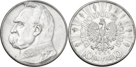 Poland. First Republic (1918-1939). 10 zlotych 1939. KM Y 29. AR. 21.89 g. 33.00 mm. AU.