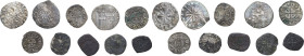 Lotto di dieci (10) monete di epoca medievale di differenti zecche. AG, MI.