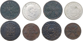 World Coins. Lot of four (4) coins to be sorted (Sweden, Danmark, Brazil). AE, NI.