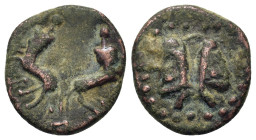 Celtic, Eastern Europe. Imitation of Macedonian coinage. Thessalonika circa 100 BC. Bronze Æ (14,7mm 2,70g). VF.