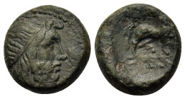 Macedon, Amphipolis, c. 187-168/7 BC. Æ (16,8mm, 6.2g). Diademed head of Philip II right R/ Horse advancing r.; monograms above and to right. Touratso...