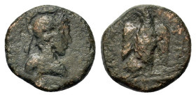 Macedon, Amphipolis. Pseudo-autonomous issue. Circa 2nd century AD. Æ (13mm, 2.70 g.). Helmeted head of Athena right. R/ Eagle standing facing, head r...