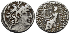 Seleucis and Pieria, Antioch. Posthumous Philip I Philadelphos type. (Circa 47/6-14/3 BC)
AR Tetradrachm (26,4mm, 15.2g). Diademed head of Philip r. R...