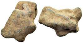 Anonymous, 8th-3rd centuries BC. Æ Aes Rude (27mm, 17,73g). Irregular cast lump. ICC 1. Green patina