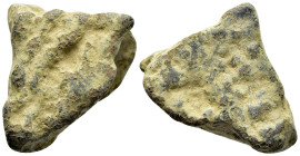 Anonymous, 8th-3rd centuries BC. Æ Aes Rude (26mm, 34,81). Irregular cast lump. ICC 1. Green patina