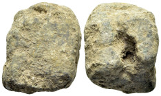 Anonymous, 8th-3rd centuries BC. Æ Aes Rude (22mm, 32.61g). Irregular cast lump. ICC 1. Green patina
