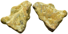 Anonymous, 8th-3rd centuries BC. Æ Aes Rude (27mm, 20.84g). Irregular cast lump. ICC 1. Green patina