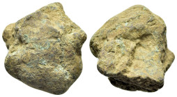Anonymous, 8th-3rd centuries BC. Æ Aes Rude (19mm, 13.31g). Irregular cast lump. ICC 1. Green patina