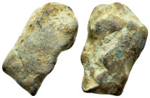 Anonymous, 8th-3rd centuries BC. Æ Aes Rude (22mm, 10.45g). Irregular cast lump. ICC 1. Green patina