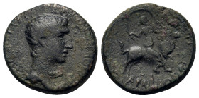 Tiberius (14-37). Macedon, Amphipolis. Æ (21,2mm, 7,60g.). ΤΙΒΕΡΙΟΥ ΚΑΙΣΑΡΟΣ ΣEBAΣTOΥ, bare head of Tiberius right. R/ AMΦIΠOΛITωN, Artemis Tauropolis...
