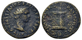 Domitian (81-96). Bithynia, Nicaea. Æ Assarion (20,6mm, 4.9g). ΑΥΤ ΔΟΜΙΤΙΑΝΟΣ ΚΑΙΣΑΡ ΣΕΒ ΓΕΡ Radiate head of Domitian to right. R/ ΝΕΙΚΑΙΕΙΣ ΠΡΩΤΟΙ ΤΗ...