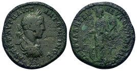 Elagabalus (218-222). Moesia Inferior, Marcianopolis. Æ (24,7mm, 9.7g). Julius Antonius Seleucus, legatus consularis. Laureate, draped and cuirassed b...