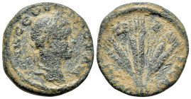 Severus Alexander (222-235). Cappadocia, Caesarea. Æ (20mm, 5.49g, 6h), year 7 (AD 228). Laureate head r. R/ Three grain ears. RPC VI online 6848 (tem...