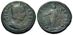 Julia Mamaea (222-235). Thrace, Deultum. Æ (25mm, 10.7g). Diademed and draped bust r. R/ Homonoia standing facing, head left, holding patera and cornu...