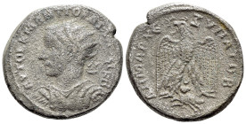 Gordian III (238-244). Seleucis and Pieria, Antioch. AR Tetradrachm (26mm, 12.59g, 12h). AD 241-4. Radiate, draped and cuirassed bust l. R/ Eagle stan...