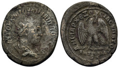 Philip II (247-249). BI Tetradrachm (25,6mm, 9.3g). Radiate, draped and cuirassed bust r. R/ Eagle stg. r. with wings displayed, holds wreath in beak....