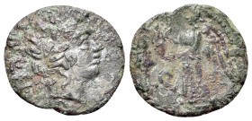 C. Egnatuleius C.f., Rome, 97 BC. AR Quinarius (15mm, 0.91g, 6h). Laureate head of Apollo. R/ Victory standing l., inscribing shield attached to troph...