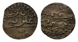 Ottoman Empire. Algeria (French Colonial). Abdel Kader (AH 1250-1264/AD 1834-184) BI 5 Asper. (17,3mm, 1.28g) Taqidemt, AH 125x. KM 88. Scarce.