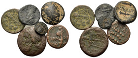 Lot of 6 Greek Æ coins, to be catalog. Lot sold as is, no return.