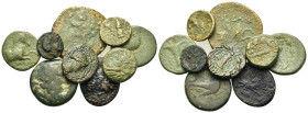 Lot of 9 Greek Æ coins, to be catalog. Lot sold as is, no return.