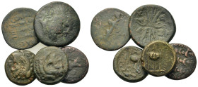 Lot of 5 Greek Æ coins, to be catalog. Lot sold as is, no return.