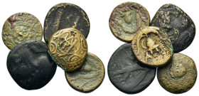 Lot of 5 Greek Æ coins, to be catalog. Lot sold as is, no return.