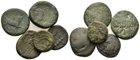 Lot of 5 Greek Æ coins, to be catalog. Lot sold as is, no return.
