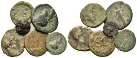 Lot of 6 Greek and Roman Provincial Æ coins, to be catalog. Lot sold as is, no return.