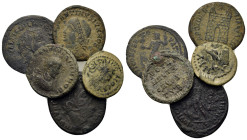 Lot of 5 Roman Imperial Æ coins, to be catalog. Lot sold as is, no return.