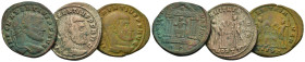 Lot of 3 Roman Imperial Æ coins, to be catalog. Lot sold as is, no return.