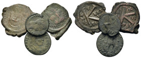 Lot of 4 Byzantine Æ coins, to be catalog. Lot sold as is, no return.