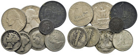 Lot of 8 World coins, to be catalog. Lot sold as is, no return.