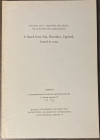 AA.VV. A hoard from Nas, Osteraker, Uppland, found in 1704. Estratto da ""Commentationes de nummis saeculorum IX-XI in Suecia repertis, II. Brossura e...