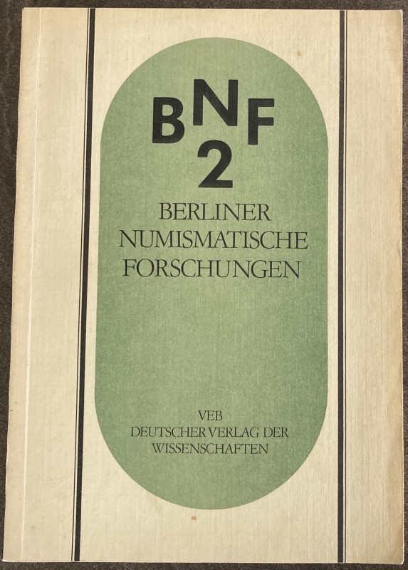 AA.VV. Berliner numismatische Forschungen (BNF). 1988. Brossura ed. pp. 124, tav...