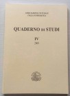Associazione Culturale Italia Numismatica Quaderno di studi IV Editrice Diana 2009. Brossura ed. pp. 188, ill. in b/n. Tra gli argomenti: Andrea Morel...