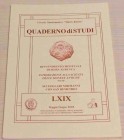 Circolo Numismatico “Mario Rasile” Quaderno di studi LXIX, Formia,Maggio- Giugno 2005. Rinvenimento Monetale di Sessa Aurunca. Introduzione alla scien...