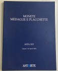 Astarte Monete Medaglie e Placchette. Lugano 24 Aprile 2004. Brossura ed. pp. 128, lotti 779, ill. a colori.