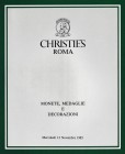 Christie's Roma, Monete- Medaglie e Decorazioni. 13 November 1985. 65pp, 12 b/w plates.