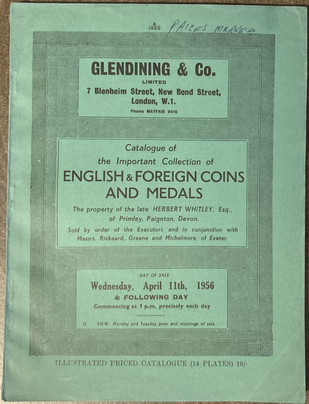 Glendining & Co. Catalogue of the Important Collection of English & Foreign Coin...