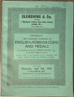 Glendining & Co. Catalogue of the Important Collection of English & Foreign Coins and Medals. The Property of the late Herbert Whitley, Esq. Of Primle...