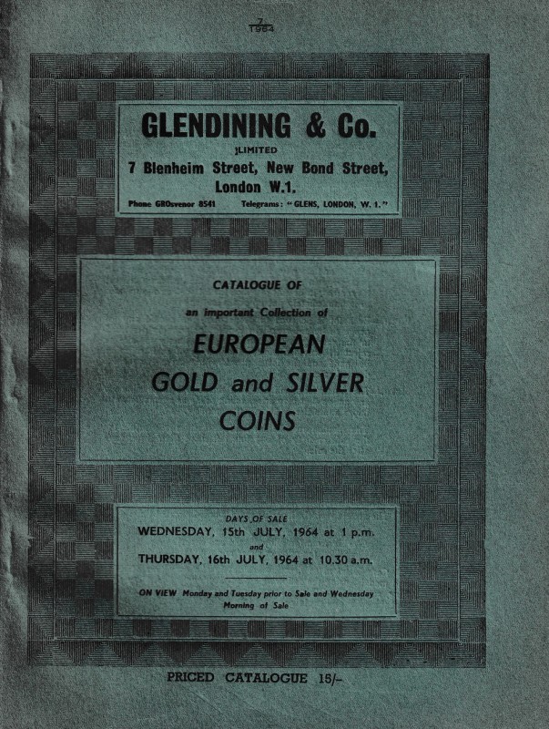 Glendining & Co., Catalogue of an important Collection of European Gold and Silv...