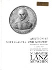 Lanz Munchen, Auktion 65 Mittelalter und Neuzeit. 8 June 1993. 83pp, 76 b/w plates.